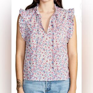 NWT BB Dakota Steve Madden Pink & Blue Floral Sleeveless Ditsy Top- Size Medium